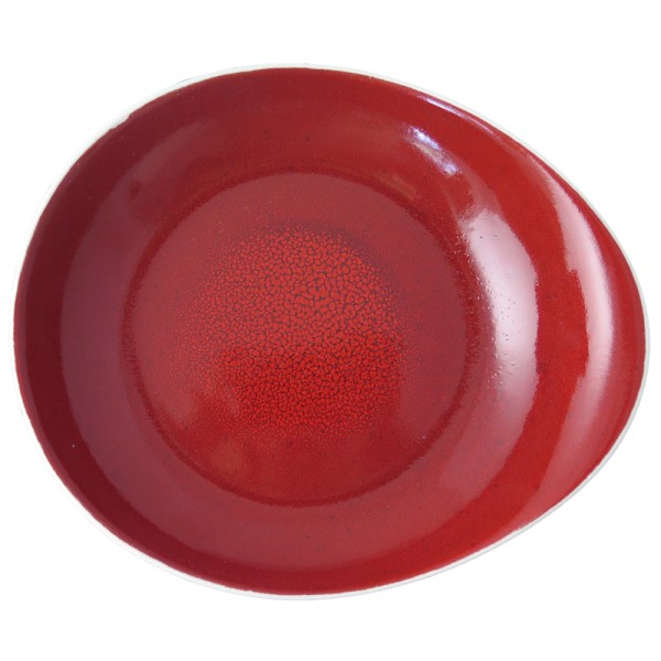 Reactive rojo pebble plato 25,5x21,5cm