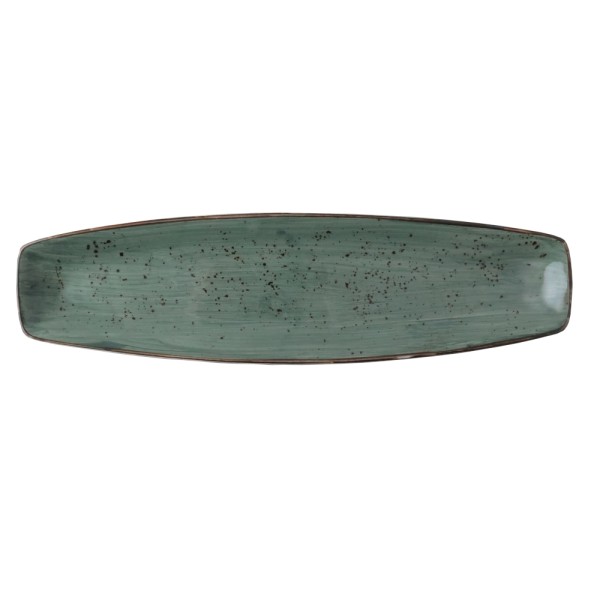 Rustic verde oscuro curve fuente 35x19,5cm