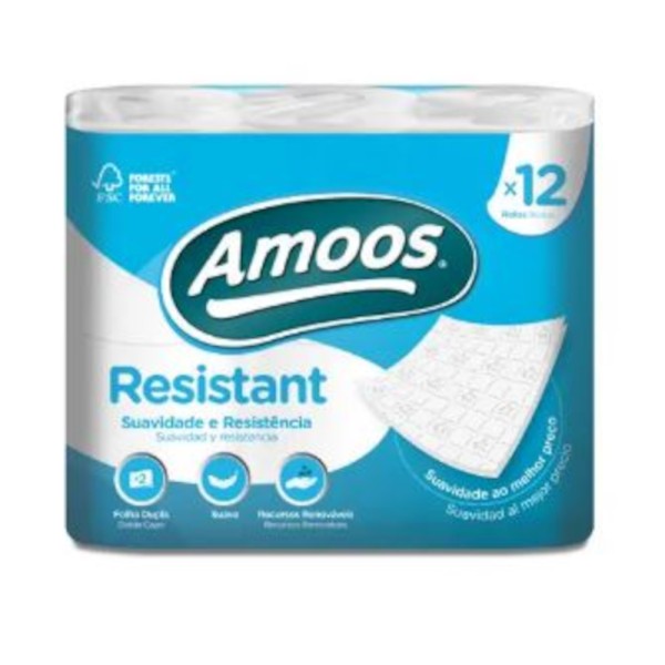 Higiénico 2C Amoos resistant p12 rollos (13m)