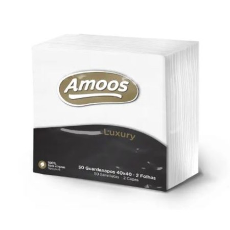 Servilleta 2C Amoos luxury pp 40x40 blanca p50 c1200
