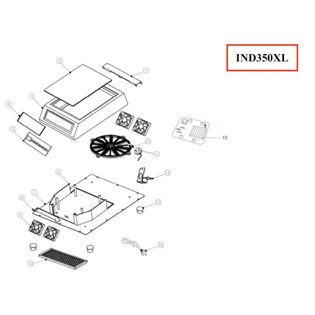 Plancha de inducción modelo IND. 350e XL