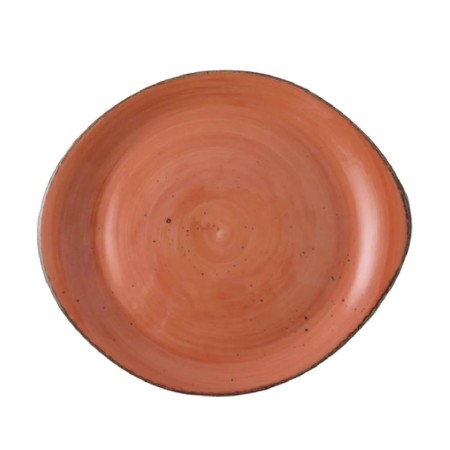 Rustic marron plato 25,5x21,5cm
