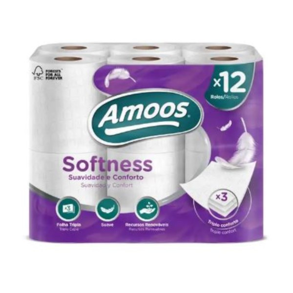 Higiénico 3C Amoos softness p12 rollos