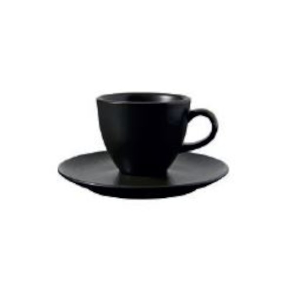 Bistro / Taza 230 cc + Platillo (Matt Black - 102515)