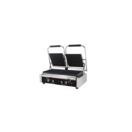 Plancha grill electrica (top groove + bottom flat) x2