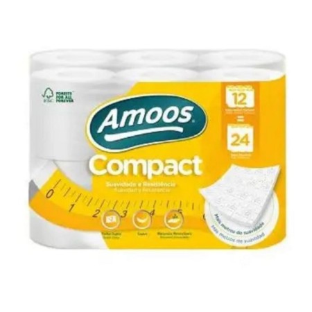 Higiénico 2C Amoos compact 12=24 rollos (pdouble)