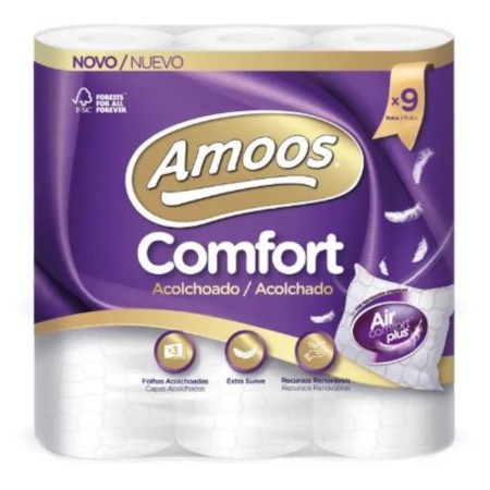 Higiénico 3C Amoos quilted aet p9 rollos (nuevo)