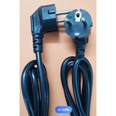 Enchufe redonda de 2 clavijas con cable