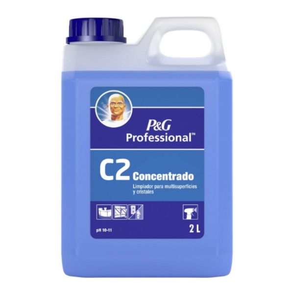 Mr. Proper  C2 Concentrado Higienizante Multisuperficies y Cristales 2L