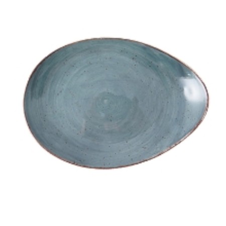 Rustic verde oscuro fuente coupe 32.5x23.5cm