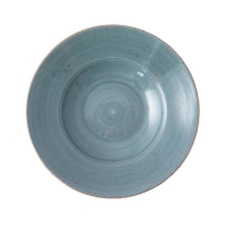Rustic verde oscuro plato  pasta 26cm