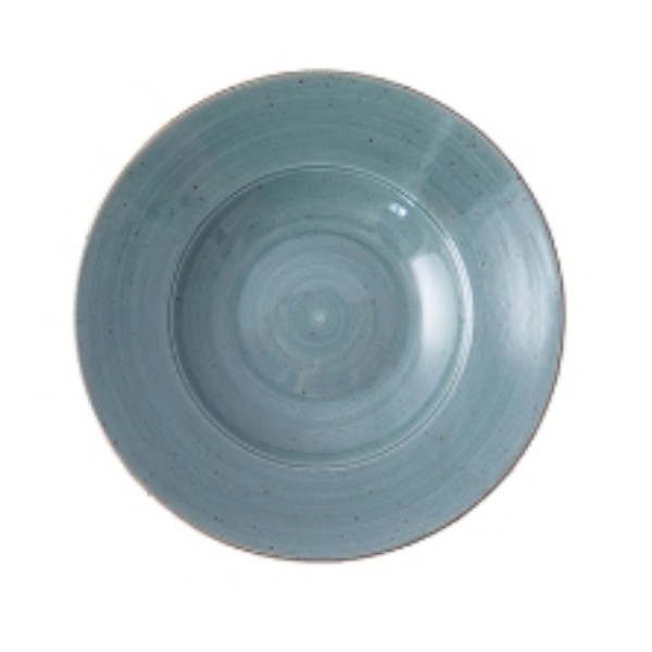 Rustic verde oscuro plato  pasta 26cm