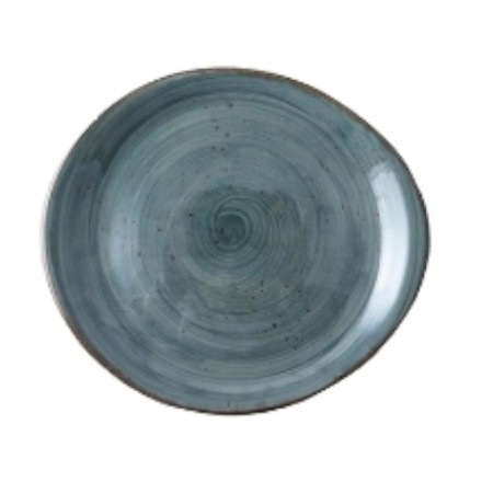 Rustic verde oscuro pebble pasta plato 27,5x24,5cm