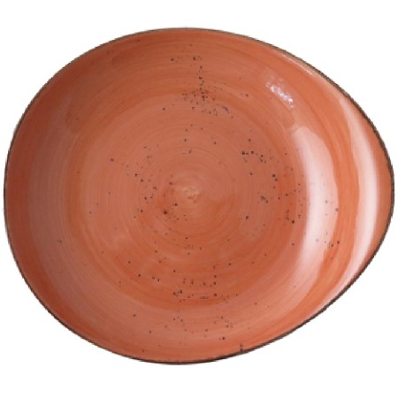 Rustic terracota pebble plato pequeño 20x18cm