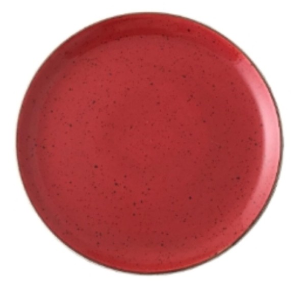 Rustic rojo coupe plato 19 cm