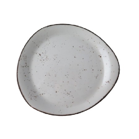 Rustic blanco pebble plato 31x28cm
