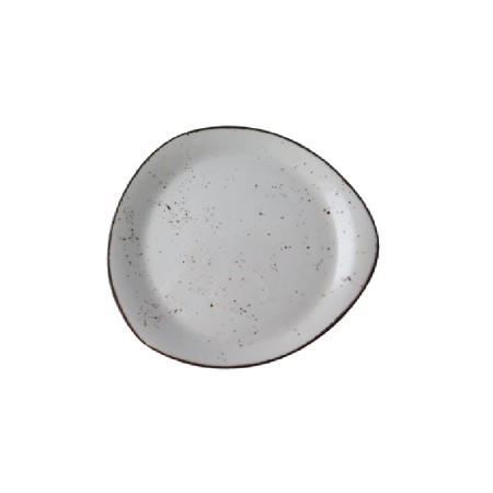 Rustic blancoe pebble plato pequeño  20x18cm