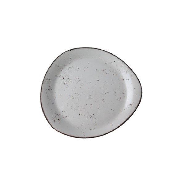 Rustic blancoe pebble plato pequeño  20x18cm