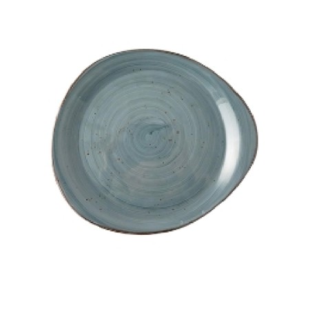 Rustic azul pebble plato 31x28cm