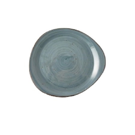 Rustic azul pebble plato pequeño 20x18cm