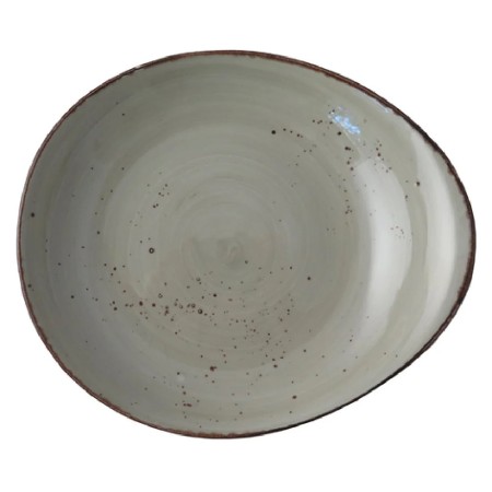 Rustic verde pebble pasta plato 27,5x24,5cm