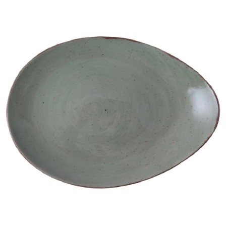 Stone verde oscuro fuente  coupe 32,5x23,5cm