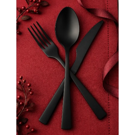 Tenedor mesa Verdi 18/0 pvd negro mate 2