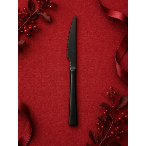 Cuchillo chuletero Verdi 18/0 negro mate