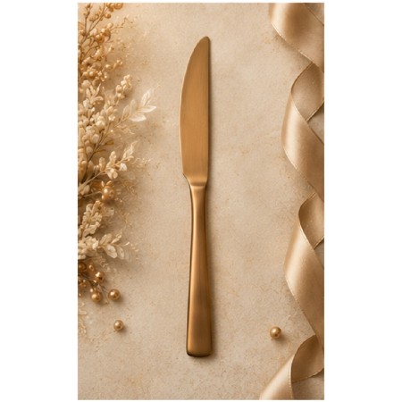 Ccuchillo mesa Verdi 18/0 pvd bronce mate
