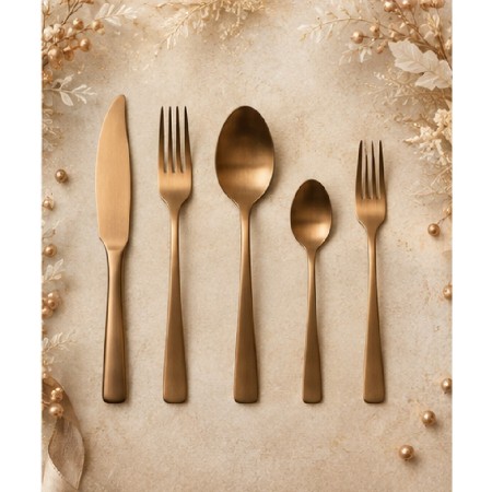 Ccuchillo mesa Verdi 18/0 pvd bronce mate 2