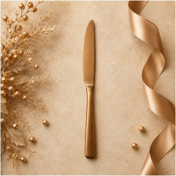 Cuchillo postre Verdi 18/0 pvd bronce mate