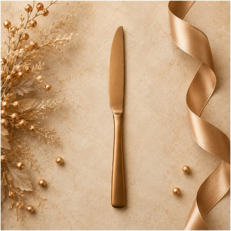 Cuchillo postre Verdi 18/0 pvd bronce mate