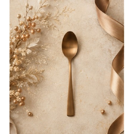 Cuchara postre Verdi 18/0 pvd bronce mate