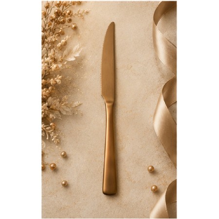 Cuchillo chuletero Verdi 18/0 pvd bronce mate