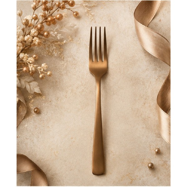 Tenedor lunch Verdi 18/0 pvd bronce