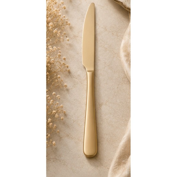 Cuchillo mesa Verdi 18/0 pvd champan mate