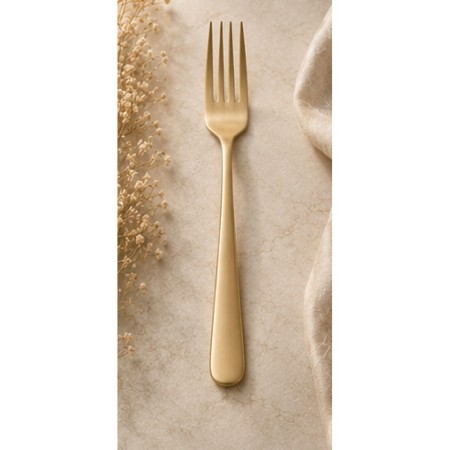 Tenedor mesa Verdi 18/0 pvd champan mate