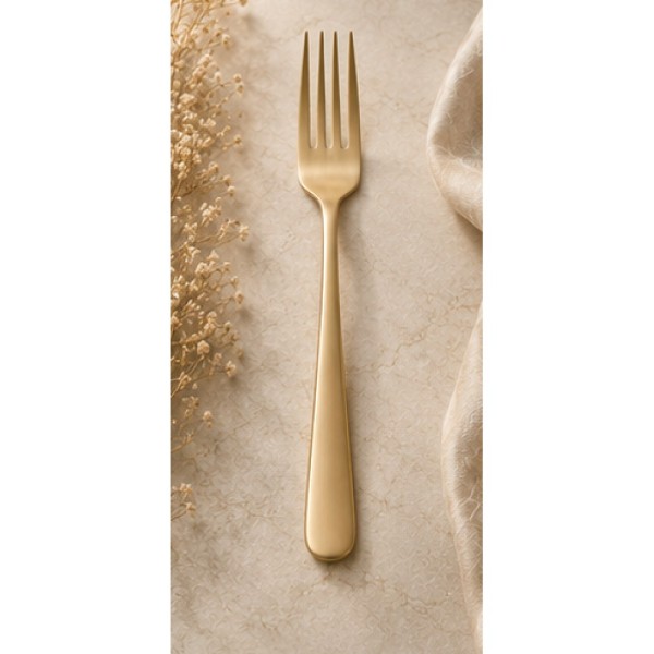 Tenedor mesa Verdi 18/0 pvd champan mate
