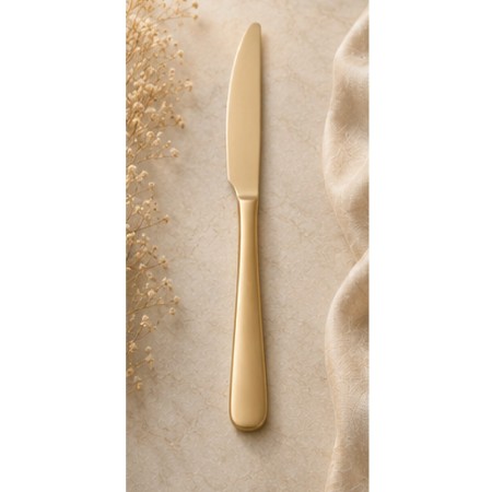 Cuchillo postre Verdi 18/0 pvd champan mate