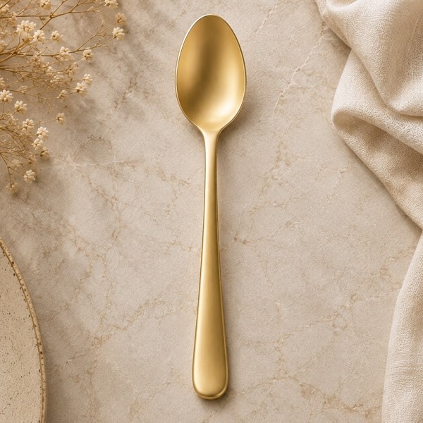 Cuchara postre Verdi 18/0 pvd champan mate